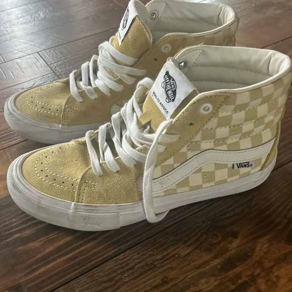 Vans Shoes - Vans Pro Yellow and White High-Tops